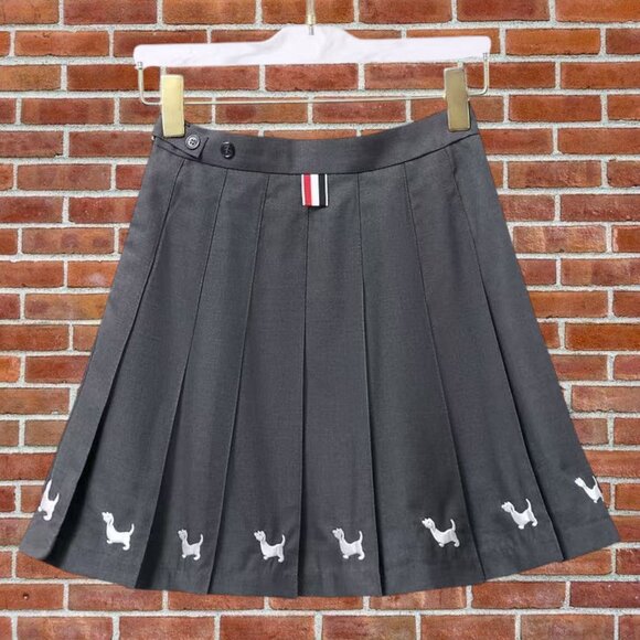 Thom Browne Pleated Mini Skirt - Picture 1 of 3